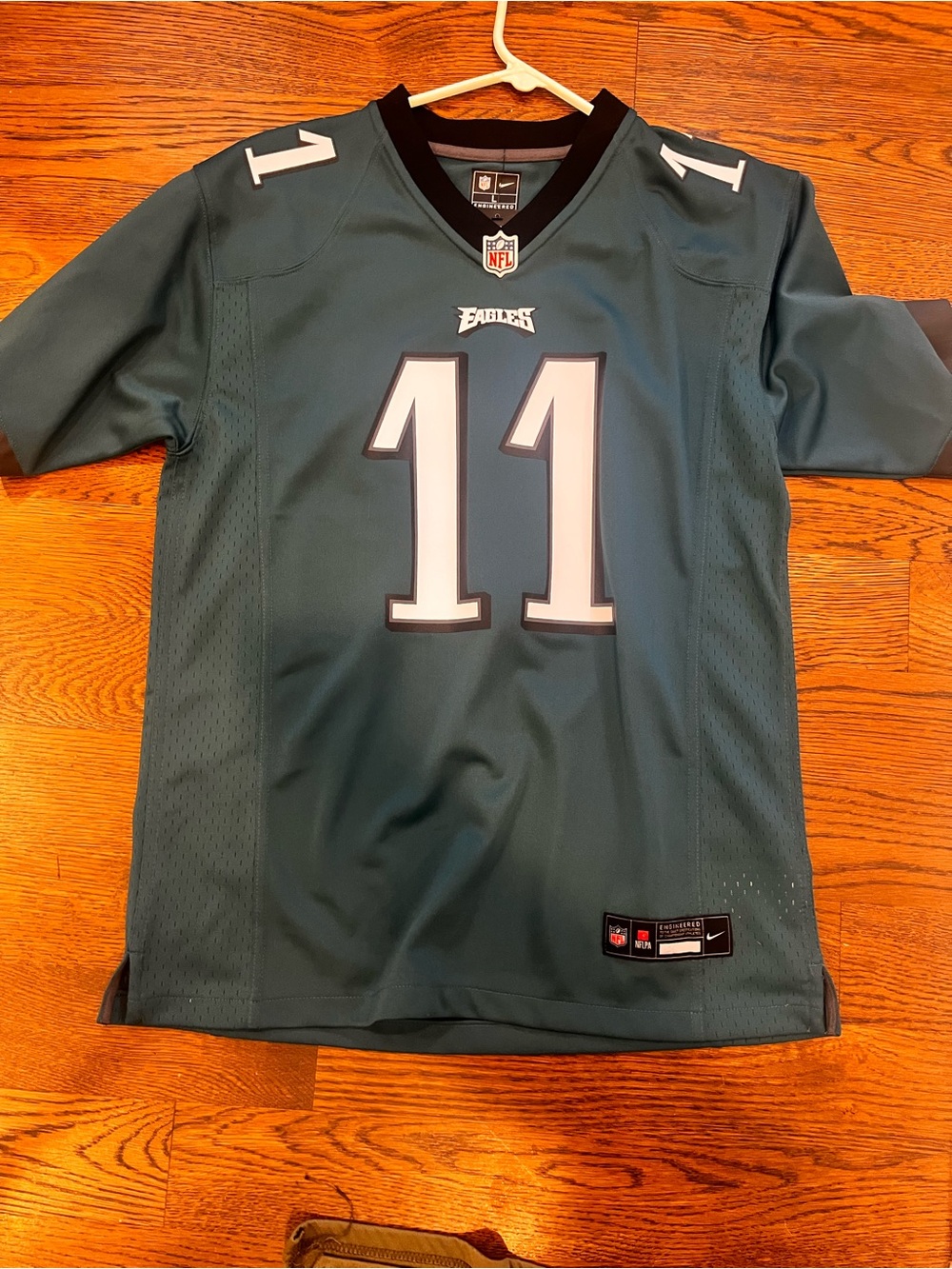Nike Philadelphia Eagles #11 Green and White Football Jersey